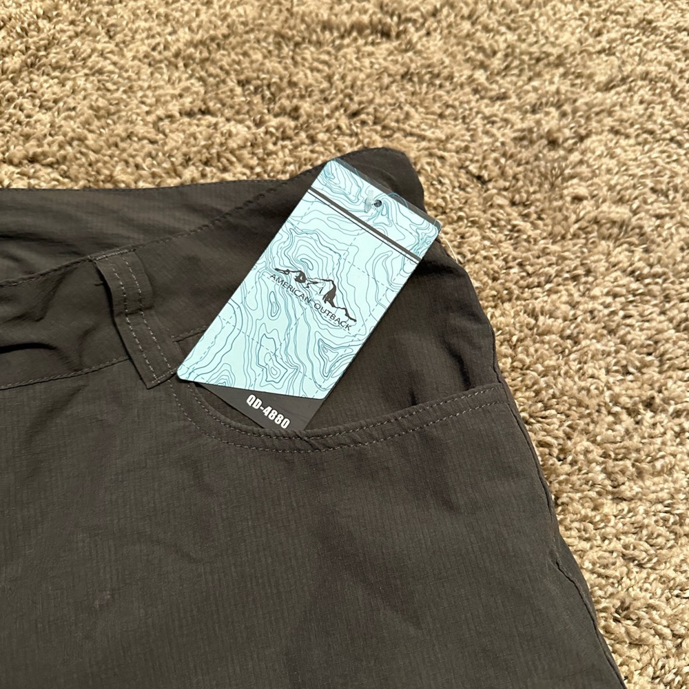 American Outback women’s large charcoal black Shorts nwt - Picture 3 of 9